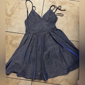 Sparkling Blue Strappy Dress